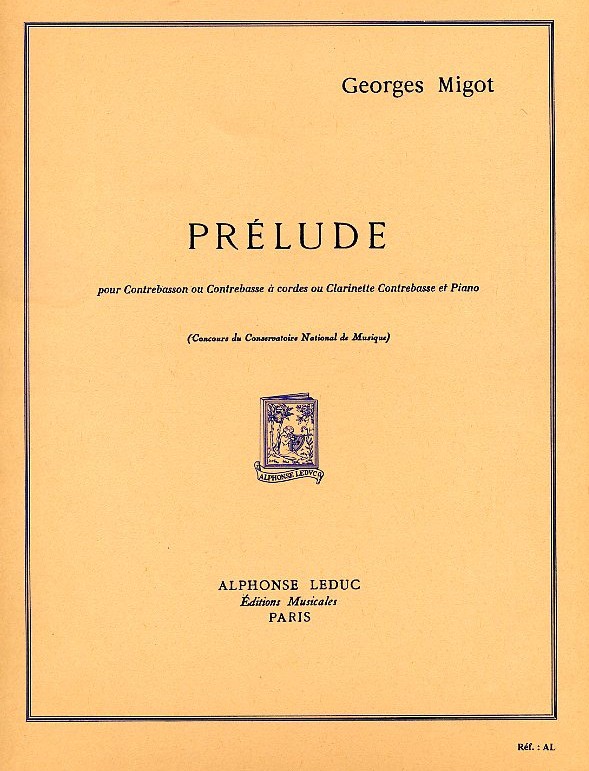 G. Migot: Prelude -für<br>Kontrafagott + Klavier