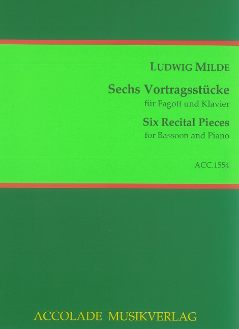 L. Milde(1849-1913): Sechs Vortrags-<br>stücke - für Fagott + Klavier