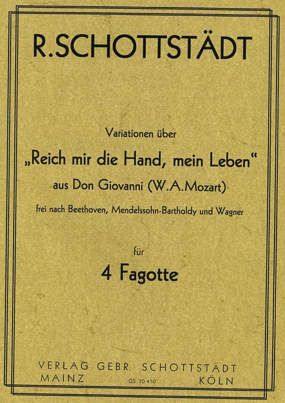 R. Schottsttt: frei nach Mozart, reich <br>arr. fr Fagottquartett