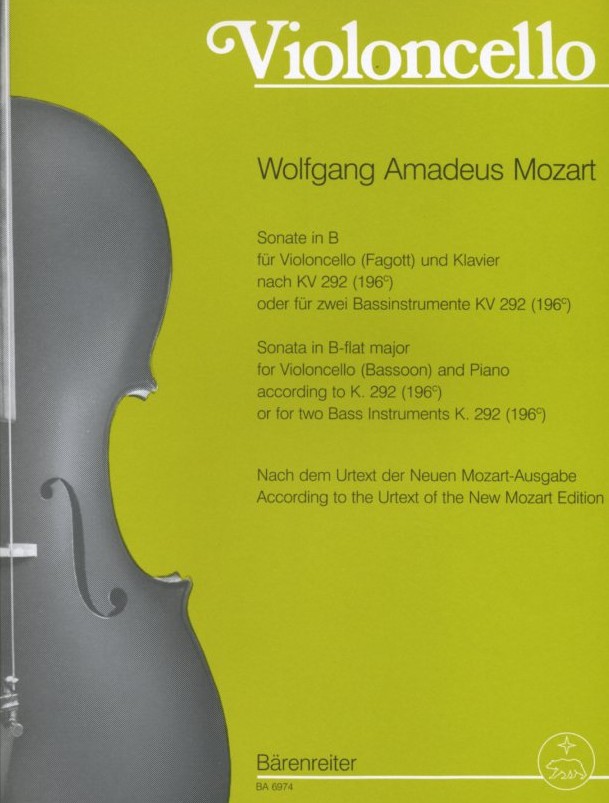 W.A. Mozart: Sonate B-Dur KV 292<br>für Fagott + Klavier (BA)