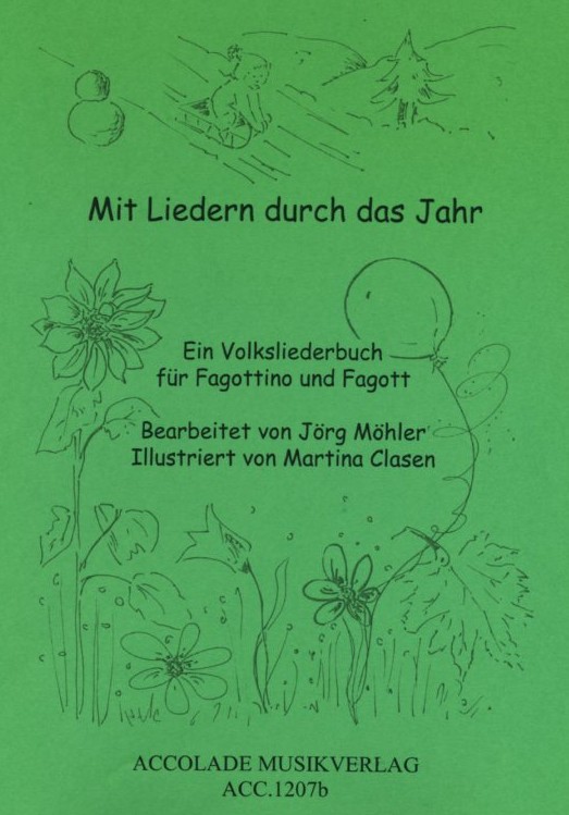 J. Mhler(*1962): Mit Liedern durch das<br>Jahr -Lieder fr Fagittino in F +Fagott