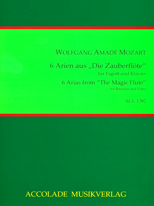 W.A.Mozart: 6 Arien aus Die Zauberflte<br>Fagott + Klavier