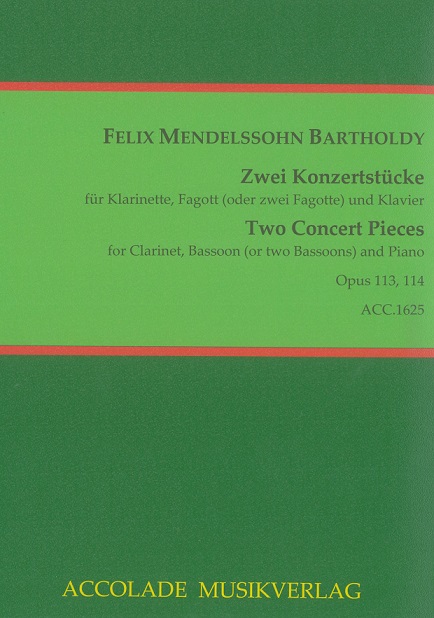 Mendelsssohn-Bartholdy: 2 Konzertstcke<br>Klarinette + Fagott (oder 2 Fagotte) - K
