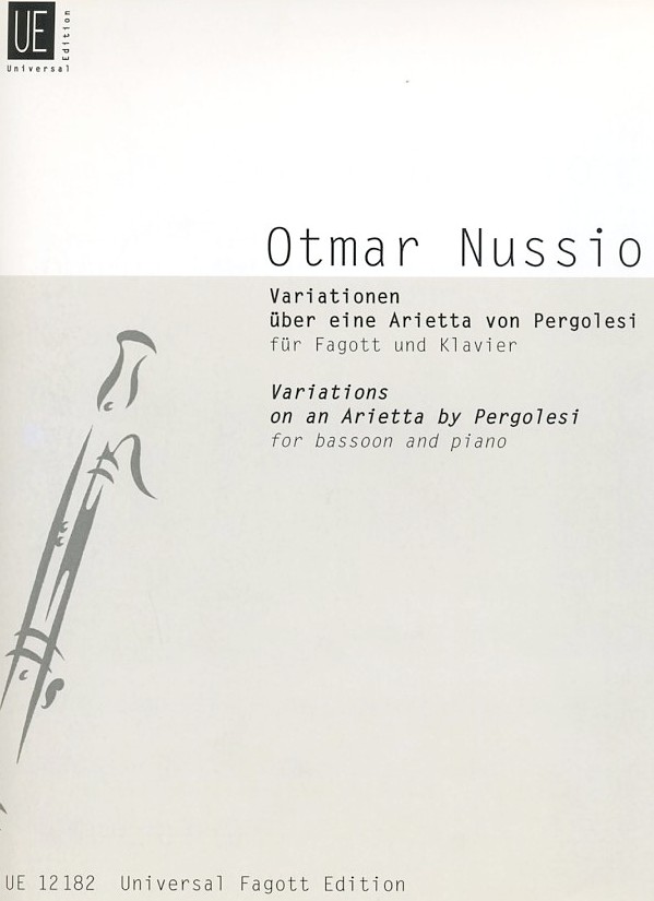 O. Nussio: Variationen ber eine<br>Arietta von Pergolesi - Fagott + Klavier