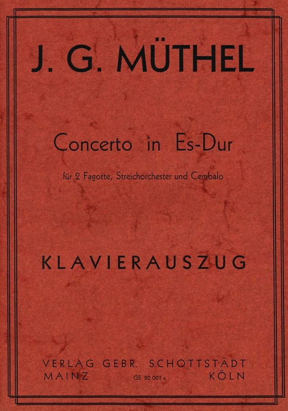 J.G. Müthel: Concerto Es-Dur für<br>2 Fagotte, Streicher + BC / KA
