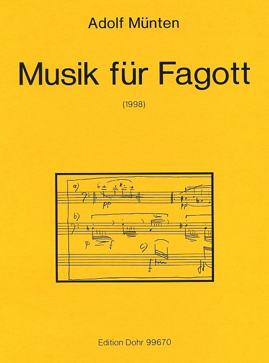 A. Münten(*1951): Musik für Fagott<br>(1998) - für Fagott solo