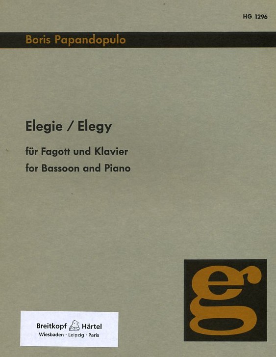 B. Papandopulo(1906-91):<br>Elegie für Fagott + Klavier