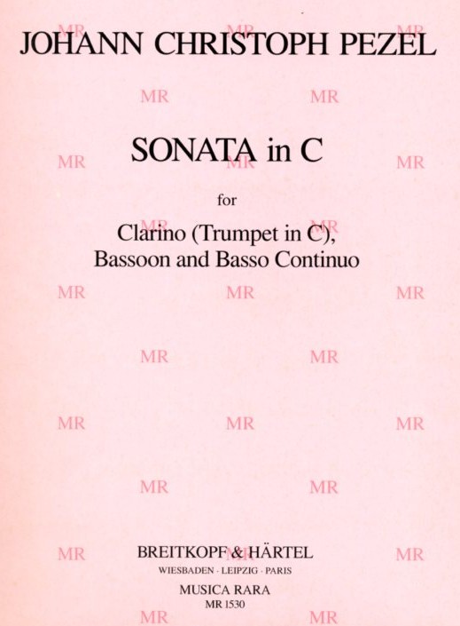 J. Pezel: Sonate in C-Dur no. 75 für<br>Clarino (C), Fagott + BC