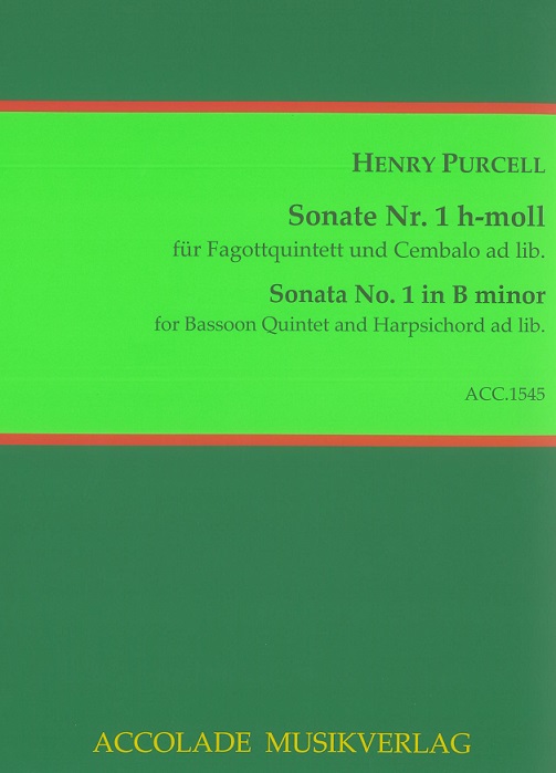 H. Purcell: Sonate No. 1 h-moll<br>für 5 Fagotte + Cembalo ad lib.