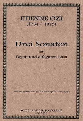 E. Ozi(1754-1813): 3 Sonaten für<br>Fagott + BC