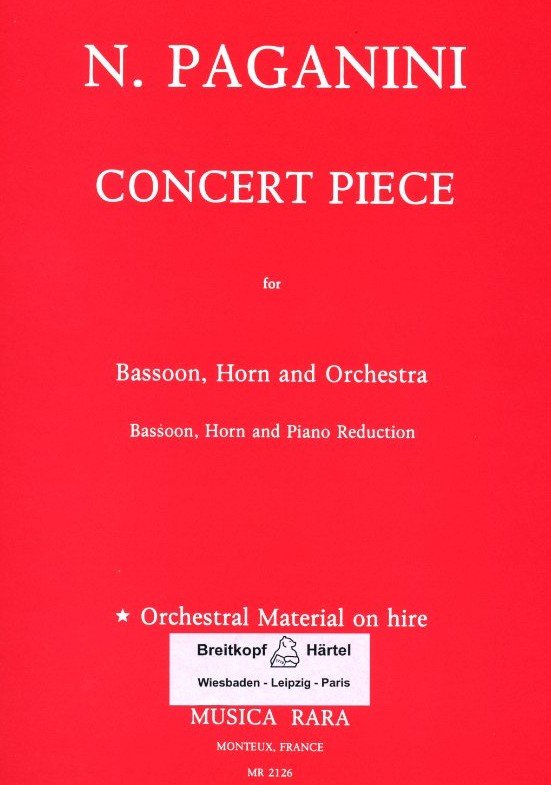 N. Paganini(1782-1840): Konzertstück<br>für Fagott, Horn  + Orchester /KA