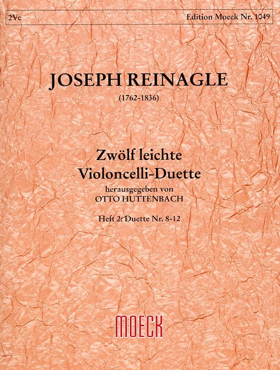 J. Reinagle: 12 leichte Duette fr<br>2 Fagotte (Cello) - Band 2