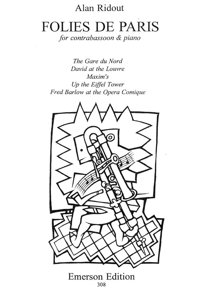A. Ridout(1934-96): Folies de Paris<br>für Kontrafagott + Klavier