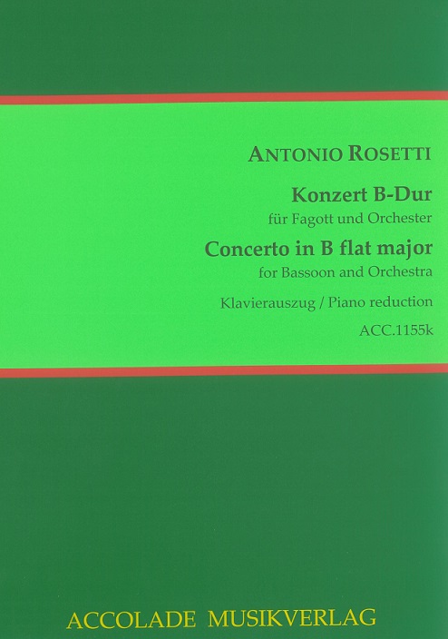 A. Rosetti: Konzert B-Dur für Fagott +<br>Orchester - KA/ACC