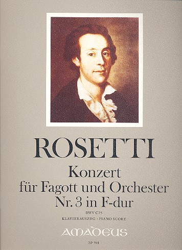 F. Rosetti: Konzert F-Dur Nr. 3 C 75<br>Fagott + Orchester - KA