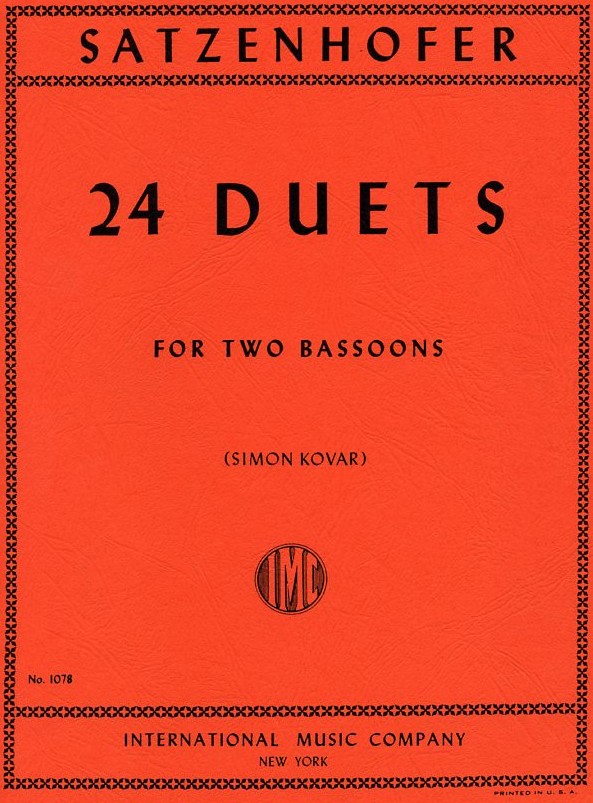 Satzenhofer: 24 Duette für 2 Fagotte<br>