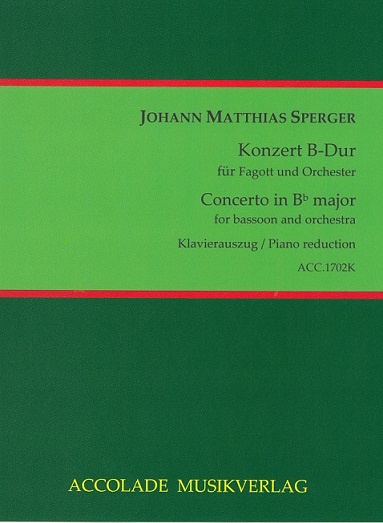 J.M. Sperger(1750-1812): Konzert B-Dur<br>fr Fagott + Orchester / KA