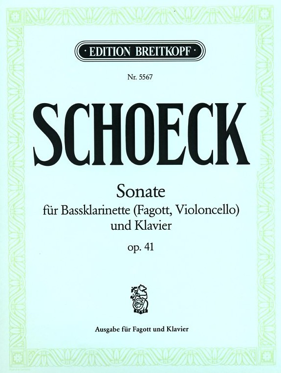 O. Schoeck(1886-1957): Sonate op. 41<br>fr Fagott + Klavier - Hrgb. G. Steidl