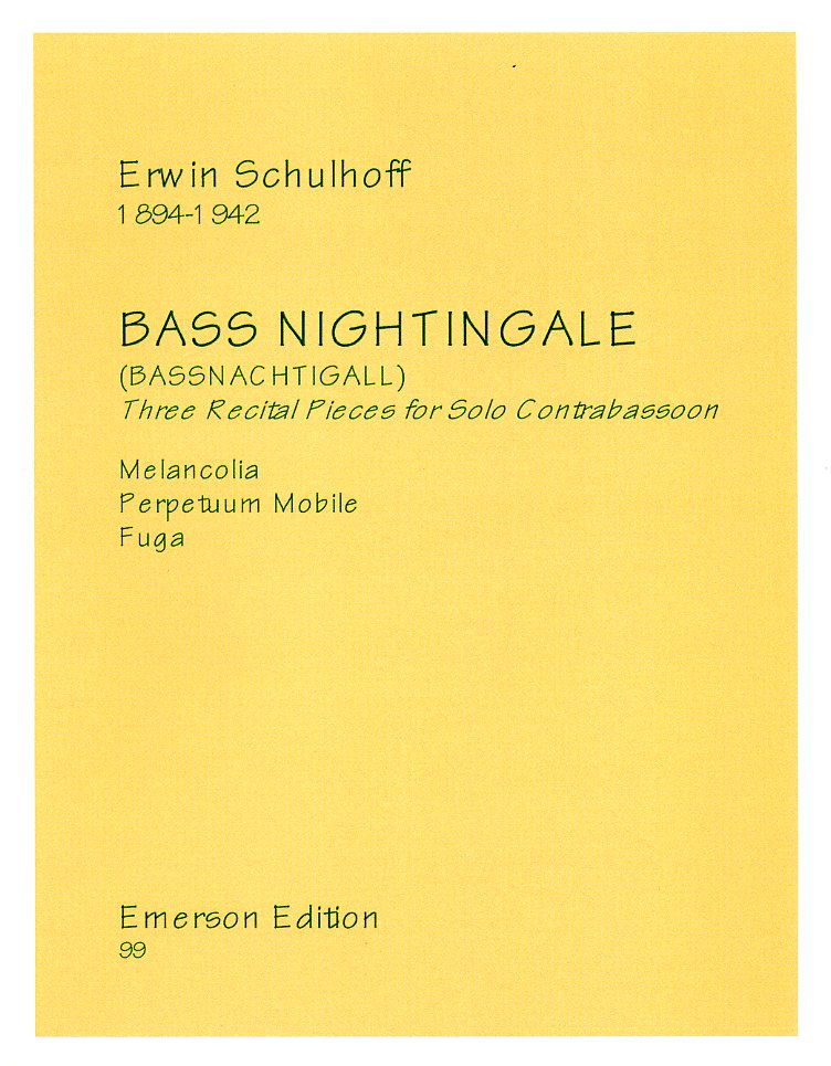 E. Schulhoff: Bassnachtigall für<br>Kontrafagott Solo