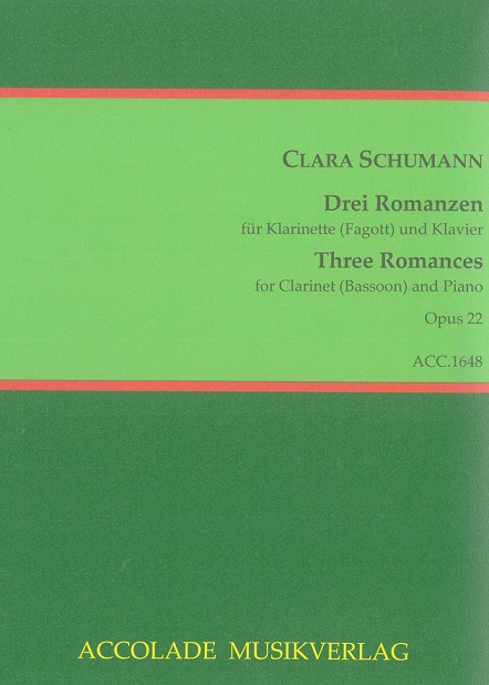 C. Schumann: 3 Romanzen für Fagott<br>+ Klavier op. 22 (original Violine)
