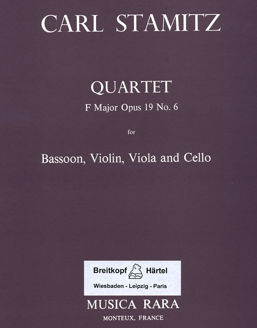 C. Stamitz: Quartett F-Dur op.19/6<br>Fagott + Streichtrio
