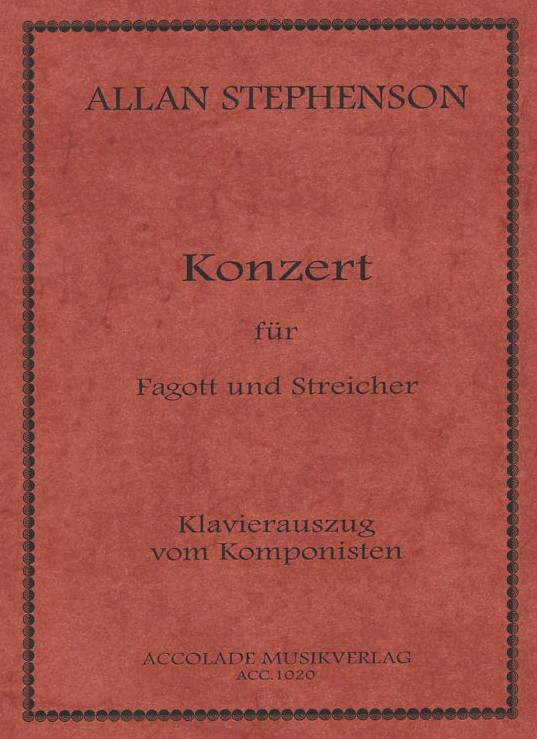 A. Stephenson(*1949): Konzert (1990)<br>fr Fagott + Streicher /KA