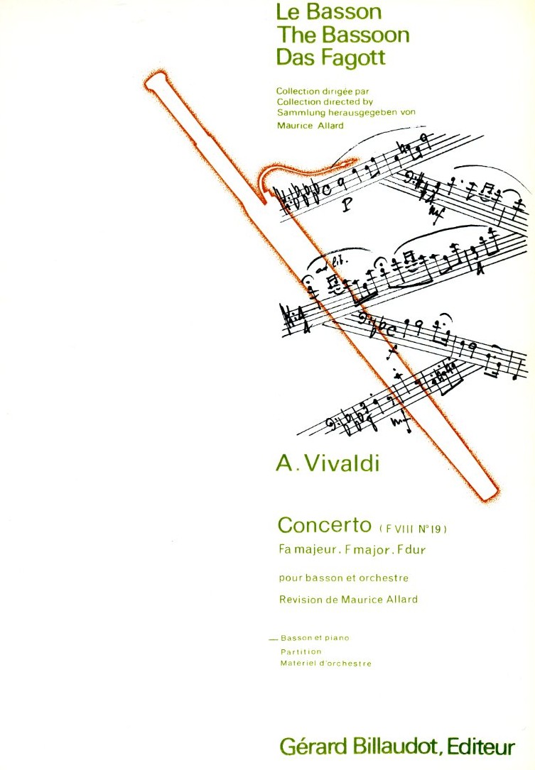 Vivaldi: Fagottkonzert F-Dur VIII/19<br>RV 488 - KA - Billaudot