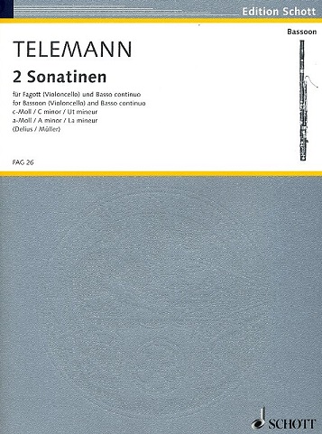 G.Ph. Telemann: 2 Sonatinen fr<br>Fagott + BC (c-moll - a-moll)