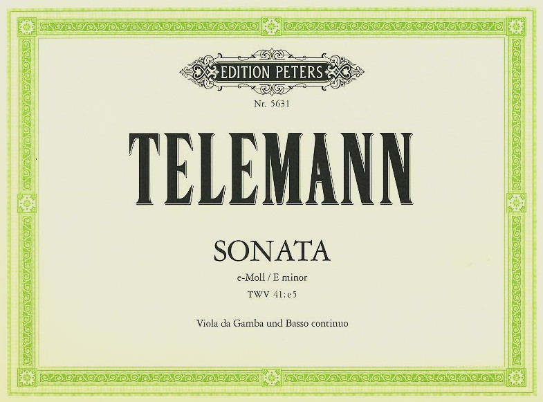 G.Ph. Telemann: Sonate e-moll TWV 41:e5<br>für Gambe (Fagott) + BC - Peters