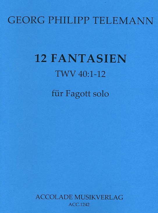 G.Ph. Telemann: 12 Fantasien fr Fagott<br>solo - original fr Flte / Accolade