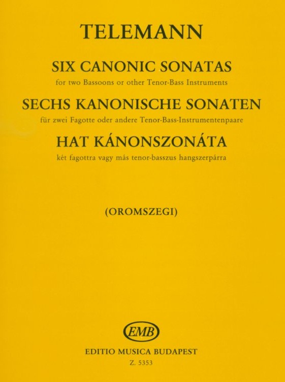 G.Ph. Telemann: 6 Kanonsonaten<br>fr 2 Fagotte