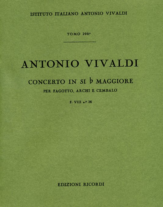 Vivaldi: Fagottkonzert B-Dur F VIII/36<br>RV 504 - Partitur