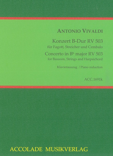 Vivaldi: Fagottkonzert B-Dur F VIII/35<br>RV 503 - KA / Accolade