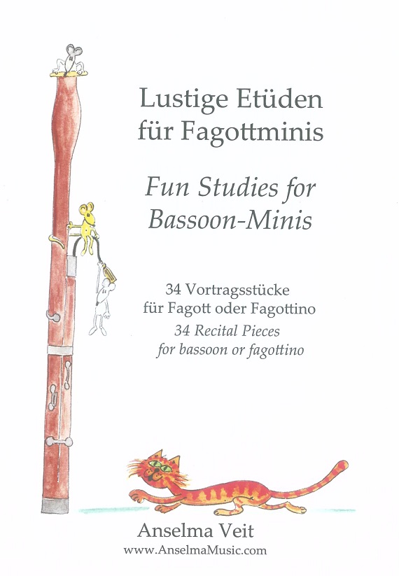 A. Veit: Lustige Etuden fr<br>Fagottminis - 43 Vortagsstcke