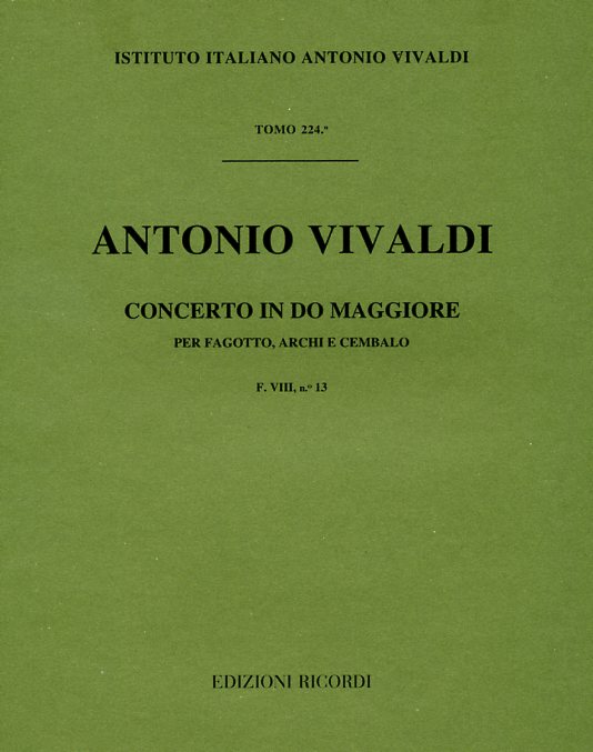 Vivaldi: Fagottkonzert C-Dur F VIII/13<br>RV 477 - Partitur