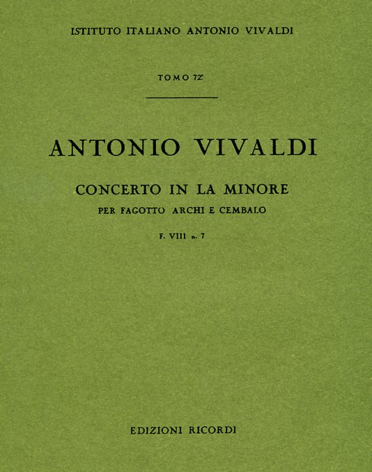 Vivaldi: Fagottkonzert a-moll F VIII/7<br>RV 497 - Partitur