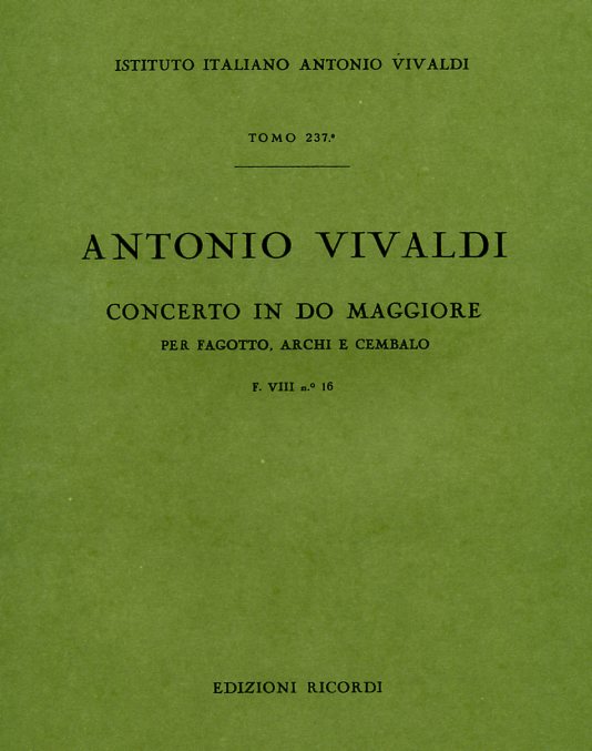 Vivaldi: Fagottkonzert C-Dur F VIII/16<br>RV 469 - Partitur