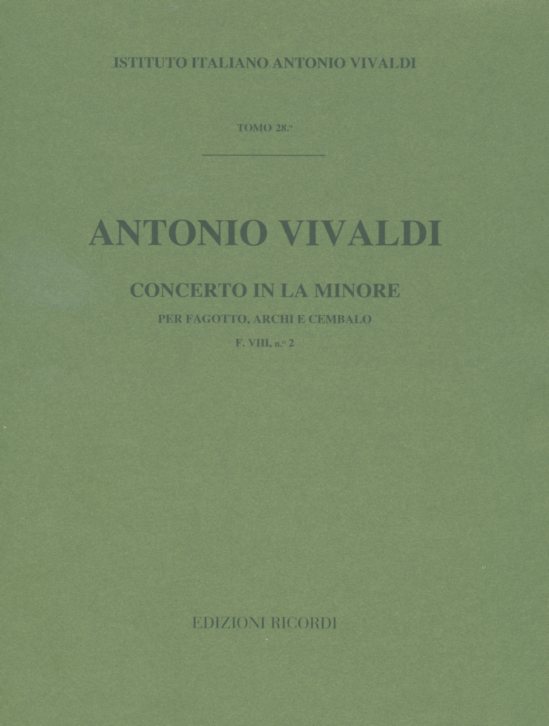 Vivaldi: Fagottkonzert a-moll F VIII/2<br>RV 498 - Partitur