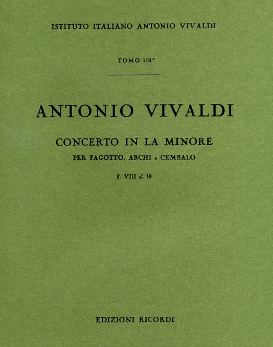 Vivaldi: Fagottkonzert a-moll F VIII/10<br>RV 500 - Partitur