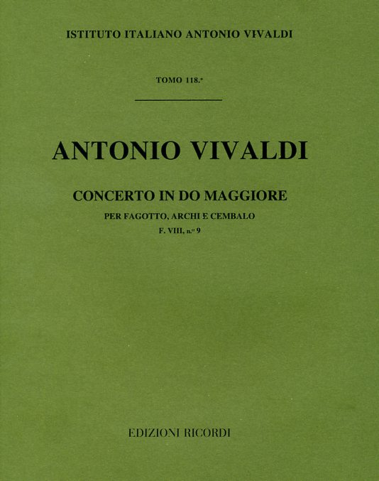 Vivaldi: Fagottkonzert C-Dur F VIII/9<br>RV 473 - Partitur