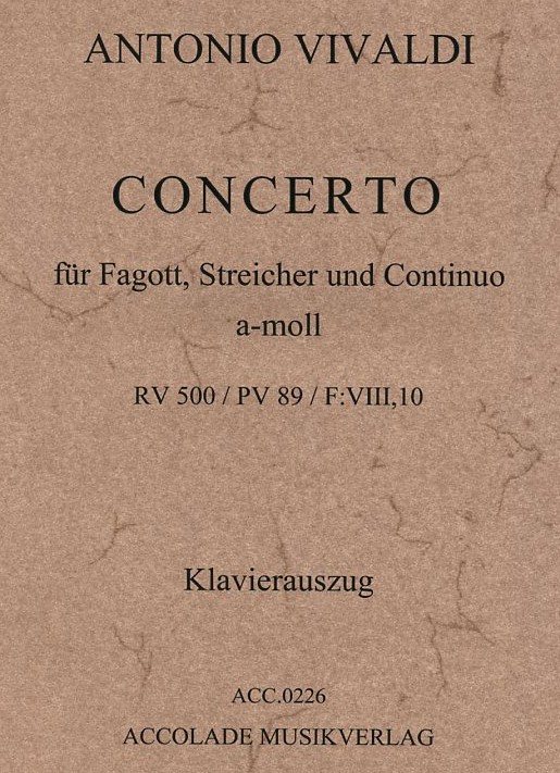 Vivaldi: Fagottkonzert a-moll F VIII/10<br>RV 500 - KA