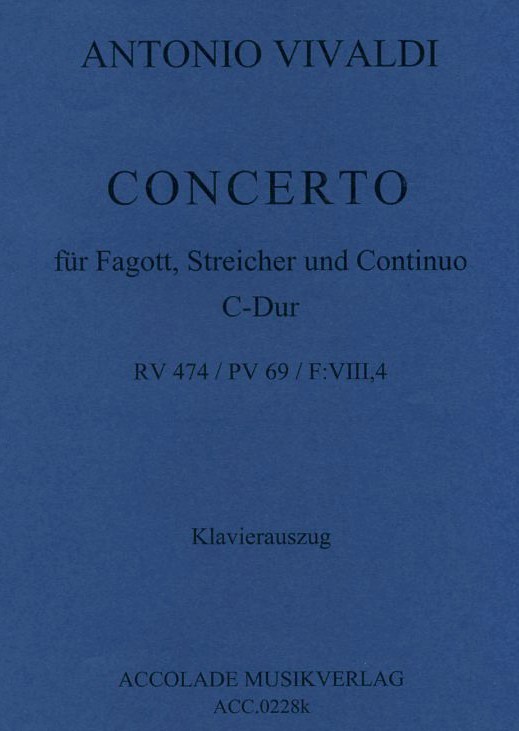 Vivaldi: Fagottkonzert C-Dur F VIII/4<br>RV 474 - KA /Accolade