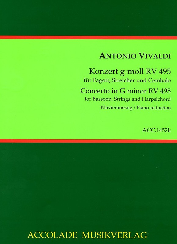 Vivaldi: Fagottkonzert g-moll F VIII/23<br>RV 495 - KA / Accolade