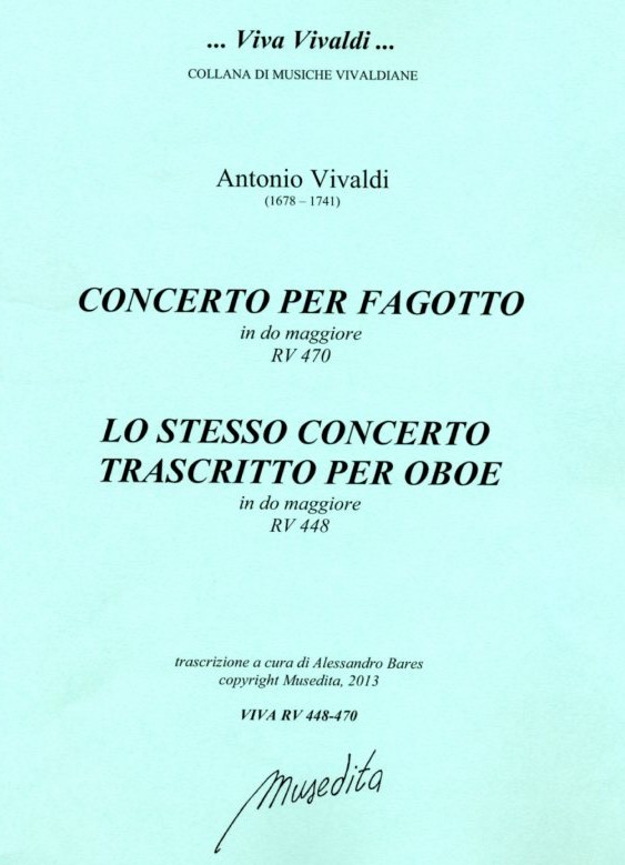 Vivaldi: Fagottkonzert C - Dur F VIII/33<br>RV 470 - Stimmen+Partitur /Viva