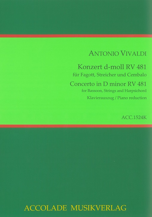 Vivaldi: Fagottkonzert d-moll F VIII/5<br>RV 481 - KA / Accolade