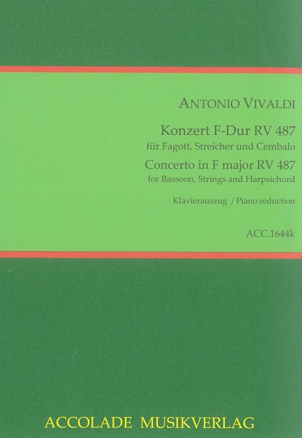 Vivaldi: Fagottkonzert F-Dur F VIII/15<br>RV 487 - KA / Accolade