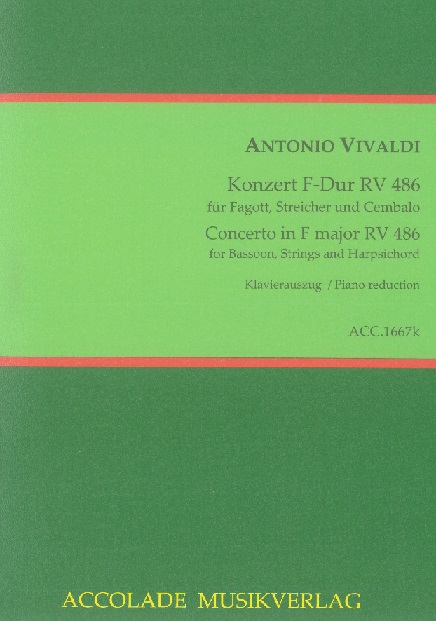 Vivaldi: Fagottkonzert F-Dur F VIII/22<br>RV 486 - KA / Accolade