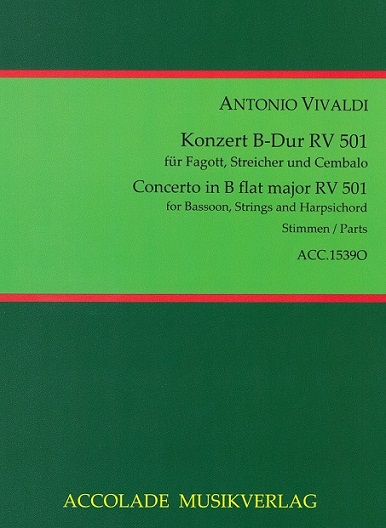 Vivaldi: Fagottkonzert B-Dur F VIII/1 RV<br>&acute;La Notte&acute; - Stimmen / Accolade