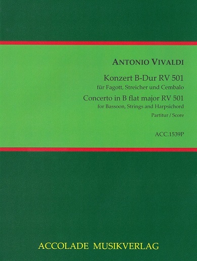 Vivaldi: Fagottkonzert B-Dur F VIII/1 RV<br>&acute;La Notte&acute; - Partitur / Accolade