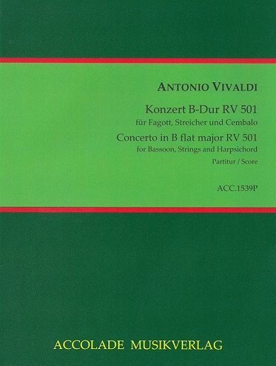 Vivaldi: Fagottkonzert B-Dur F VIII/1 RV<br>&acute;La Notte&acute; - Partitur / Accolade